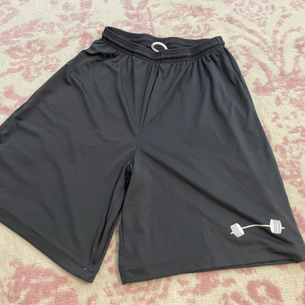 Mens Gray Sporttek Workout Shorts